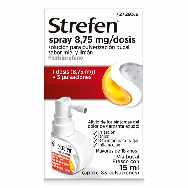 Strefen® spray 8,75 mg/dosis solución para pulverización bucal sabor miel y limón