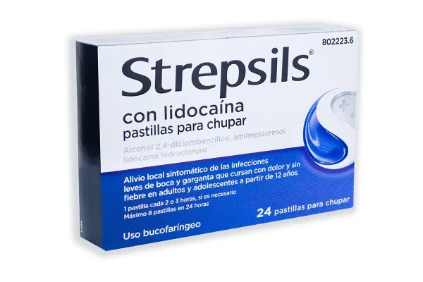 Strepsils-Lidocaina-802223- STREPSILS CON LIDOCAINA 24 PASTILLAS PARA CHUPAR