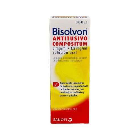 BISOLVON ANTITUSIVO COMPOSITUM 3 MG/ML 1,5 MG/ML SOLUCION ORAL 1 FRASCO 200 ML