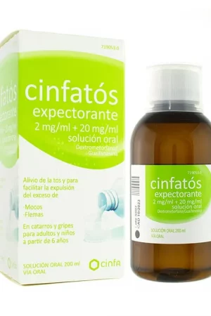 Cinfatos-Expectorante-Jarabe-200-ml Cinfatós Expectorante 2 mg/ml + 20 mg/ml Solución Oral, 200 ml